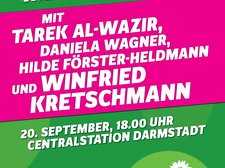 Plakat zum Wahlkampfhöhepunkt, Grüne Hessen